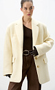 Wool jacket with eco-leather belt - BRUSNIKA. Women clothes