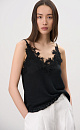 Linen top with lace - BRUSNIKA. Women clothes