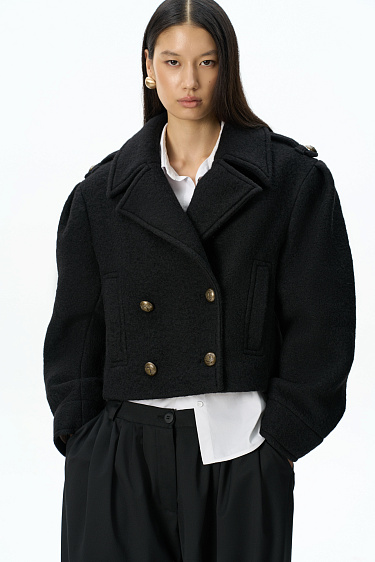 Short double-breasted coat - BRUSNIKA Women Clothes