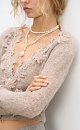 Merino wool cardigan with lace - BRUSNIKA. Women clothes