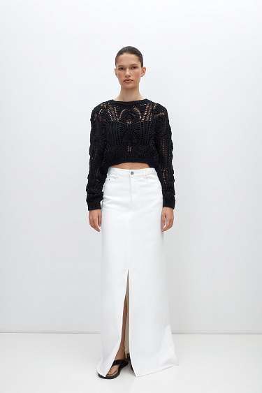 Openwork jumper with long sleeves - BRUSNIKA Women Clothes