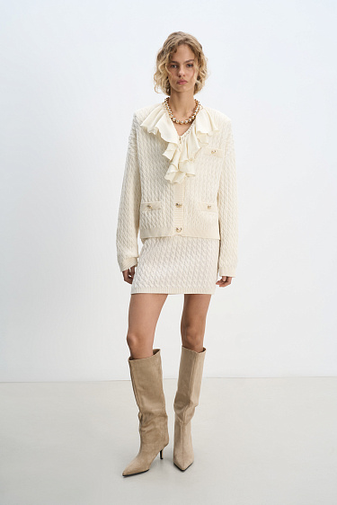 Mini skirt made of extrafine merino wool - BRUSNIKA Women Clothes