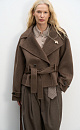 Short trench coat made of wool - BRUSNIKA. Women clothes