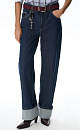 Straight-leg jeans with cuffs - BRUSNIKA. Women clothes