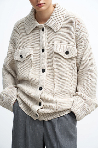 Wool knit bomber jacket  - BRUSNIKA Women Clothes