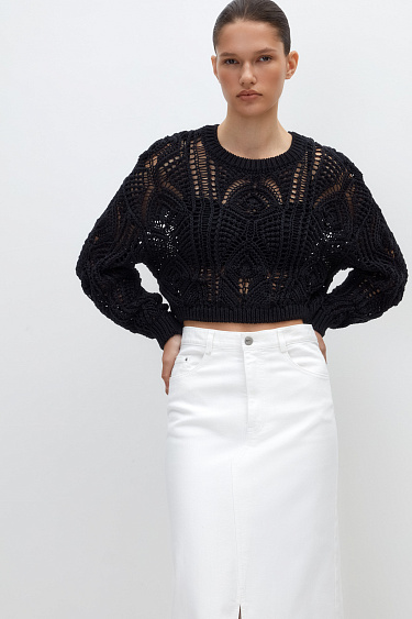 Openwork jumper with long sleeves - BRUSNIKA Women Clothes