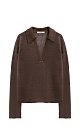 100% linen jumper with a polo collar - BRUSNIKA. Women clothes