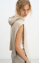 Knitted bib with hood - BRUSNIKA. Women clothes