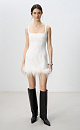 Mini dress with feathers - BRUSNIKA. Women clothes