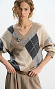 Cashmere jumper with an Argyle pattern - BRUSNIKA. Women clothes