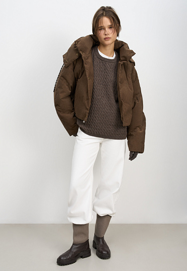 Down jacket with a stand-up collar - BRUSNIKA Women Clothes