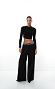 Mid-rise wide leg pants - BRUSNIKA. Women clothes