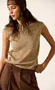 Knitted top with sequins - BRUSNIKA. Women clothes