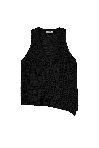 Linen knitted top - BRUSNIKA Women Clothes