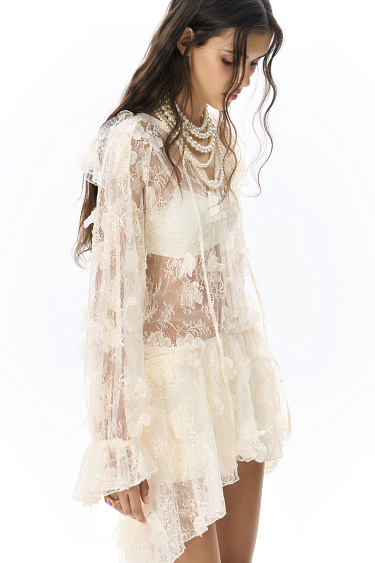 Lace Mini Dress - BRUSNIKA Women Clothes