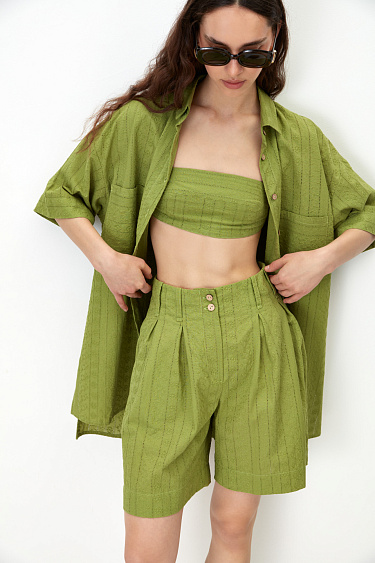 100% cotton bermuda shorts - BRUSNIKA Women Clothes
