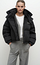 Down jacket with a stand-up collar and zippered hood - BRUSNIKA. Women clothes