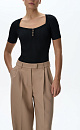Square neck bodysuit - BRUSNIKA. Women clothes