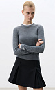 Longsleeve shirt with contrasting cuffs and collar - BRUSNIKA. Women clothes