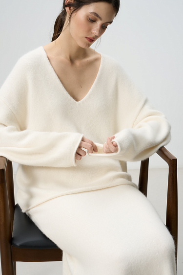 Fox Down Jumper - BRUSNIKA Women Clothes