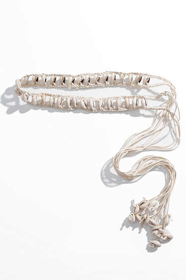 Braided belt with shells - BRUSNIKA Women Clothes
