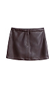 Eco-leather mini skirt - BRUSNIKA. Women clothes