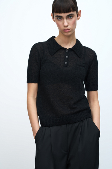 Knitted wool T-shirt - BRUSNIKA Women Clothes