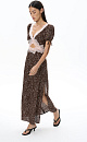 Printed dress with lace decor - BRUSNIKA. Women clothes