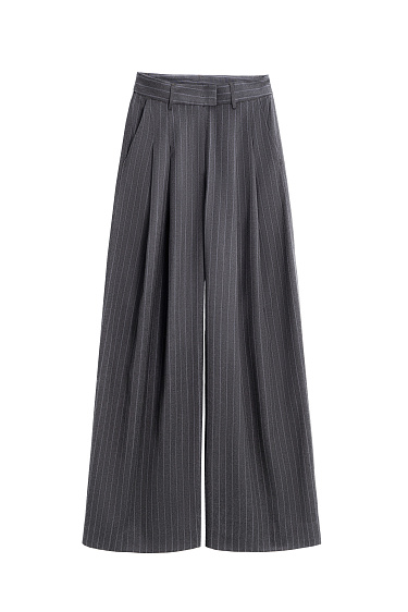 Striped Office Trousers - BRUSNIKA Women Clothes