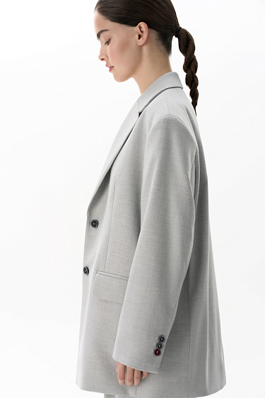 Oversized single-breasted blazer - BRUSNIKA Women Clothes