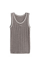 Knitted tank top with braids - BRUSNIKA. Women clothes