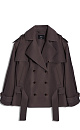 Double‑breasted short trench coat - BRUSNIKA. Women clothes
