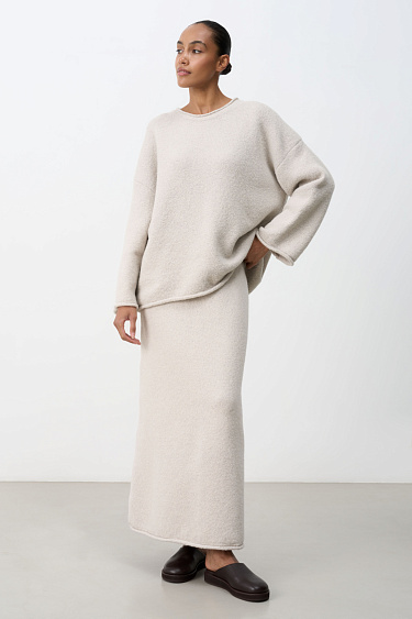 Alpaca wool maxi skirt - BRUSNIKA Women Clothes