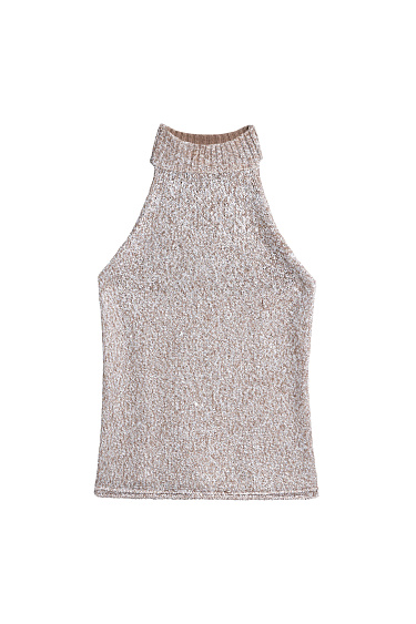 Cotton top with sequins - BRUSNIKA Women Clothes