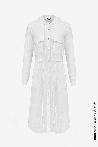 Hooded lightweight dress - BRUSNIKA Women Clothes