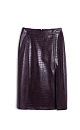 Textured faux leather midi skirt - BRUSNIKA. Women clothes