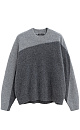 Two-tone fox-fur jumper - BRUSNIKA. Women clothes