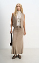 Knitted vest with a high collar - BRUSNIKA. Women clothes