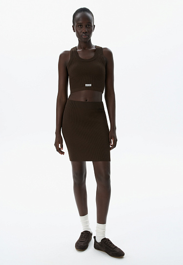Knitted viscose mini skirt - BRUSNIKA Women Clothes