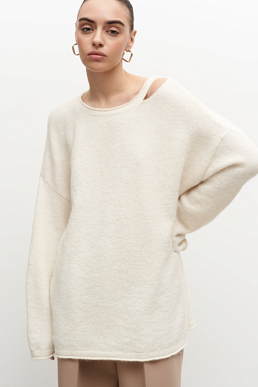 Jumper with cut-out shoulder - BRUSNIKA Women Clothes