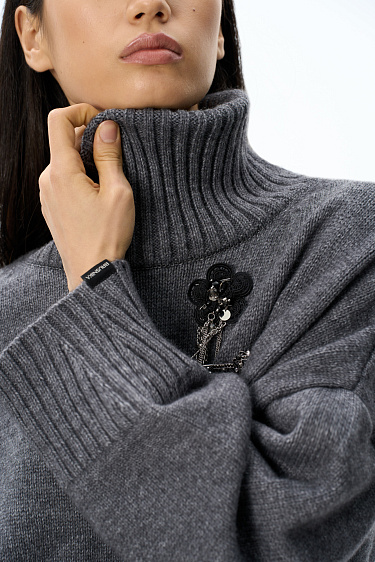 Voluminous alpaca wool jumper - BRUSNIKA Women Clothes
