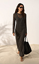 Semi-transparent linen dress - BRUSNIKA. Women clothes