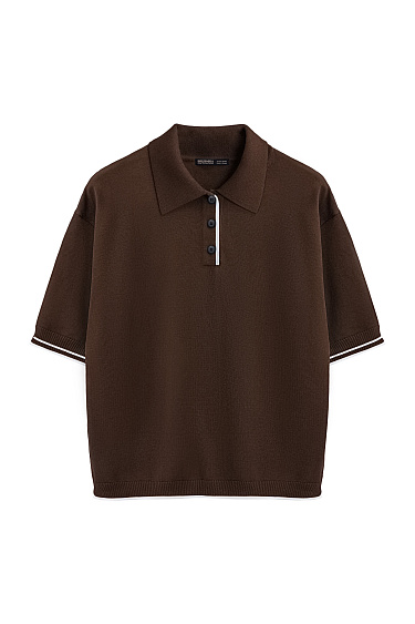 Viscose knit polo shirt - BRUSNIKA Women Clothes
