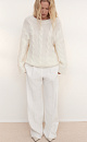 Knitted jumper with open back and braids - BRUSNIKA. Women clothes