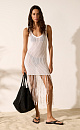 Cotton summer dress with fringes - BRUSNIKA. Women clothes