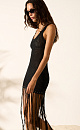 Cotton summer dress with fringes - BRUSNIKA. Women clothes