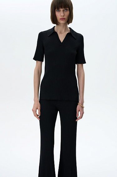 Longline polo shirt - BRUSNIKA Women Clothes