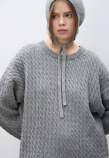 Cable-knit jumper made from 100% extrafine merino wool - BRUSNIKA Women Clothes