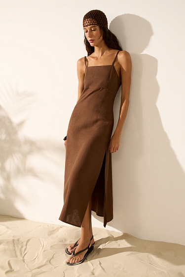 Sundress with a slit - BRUSNIKA Women Clothes
