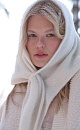 Fox-fur headscarf - BRUSNIKA. Women clothes